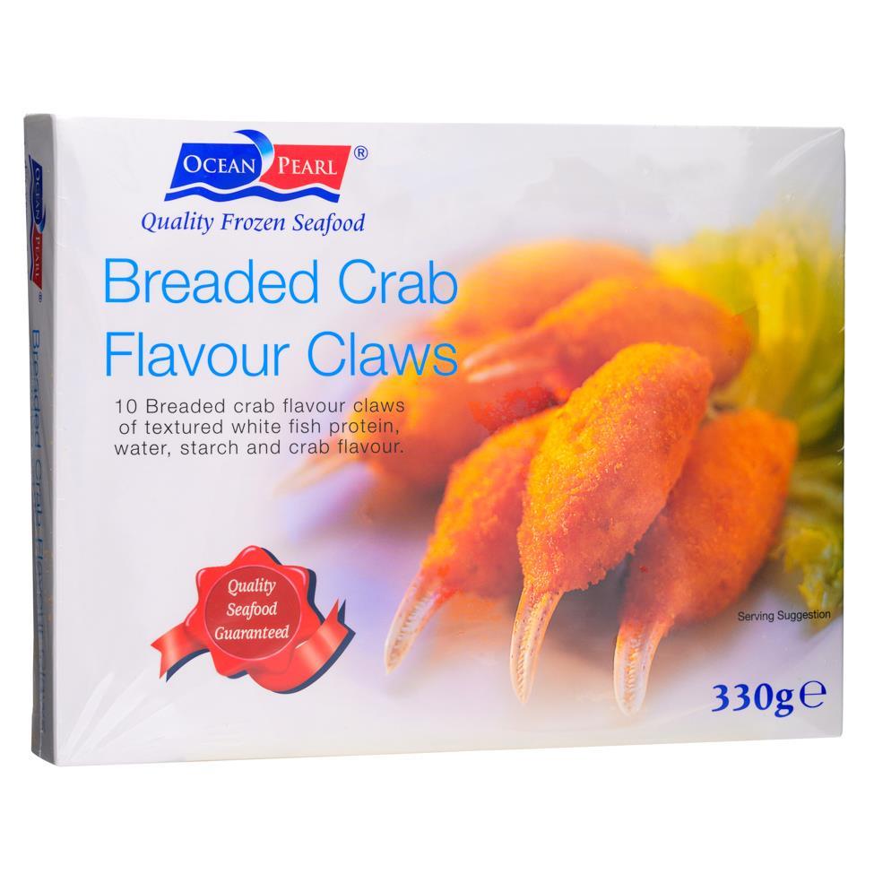 ❄️ Ocean Pearl Breaded Crab Flavour Claws 330g 10 x 10pcs