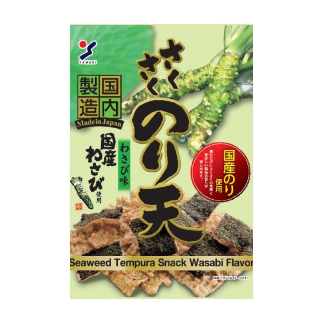 Yamaei Seaweed Tempura Snack (Wasabi Flavour) さくさくのり天 わさび味 10 x 70g