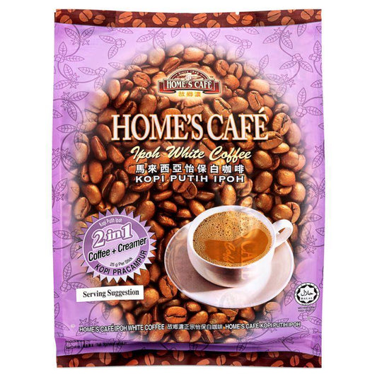 (Case) Home's Cafe Ipoh White Coffee 2 in 1 (No Added Sugar) 故鄉濃 正宗怡保白咖啡 (2合1無糖) 375g (15*25g)*24