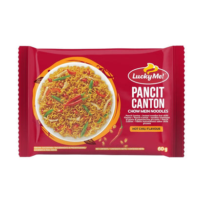 (Case) Lucky Me Instant Pancit Canton Chow Mein Noodles (Hot Chili Flavour) 60g*72
