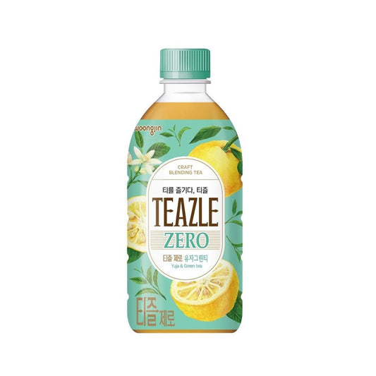 Woongjin Teazle Zero Yuja & Green Tea 티즐 제로 유자그린티 20 x 500ml