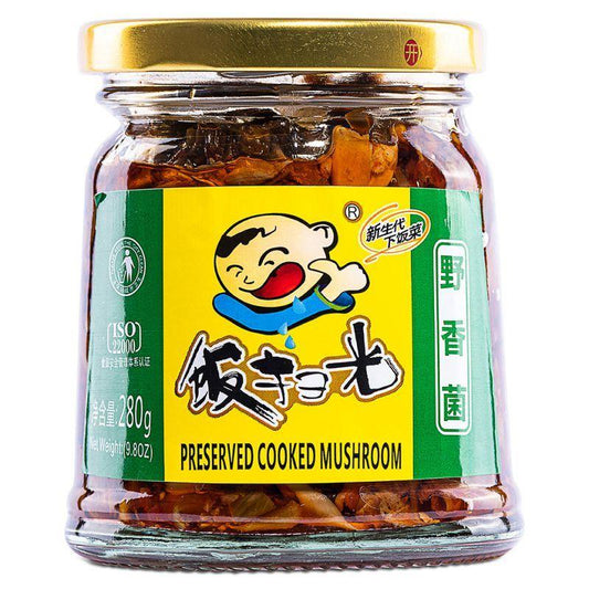 Fan Sao Guang Preserved Cooked Mushroom 飯掃光 野香菌 12 x 280g