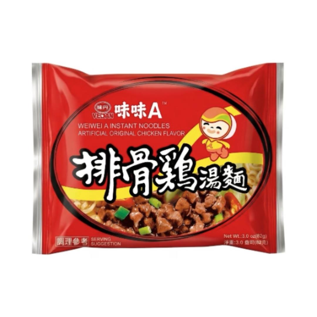 (Case) Vedan Wei Wei A Instant Noodles (Artificial Chicken Flavour) 味味A 排骨雞湯麵 82g*30