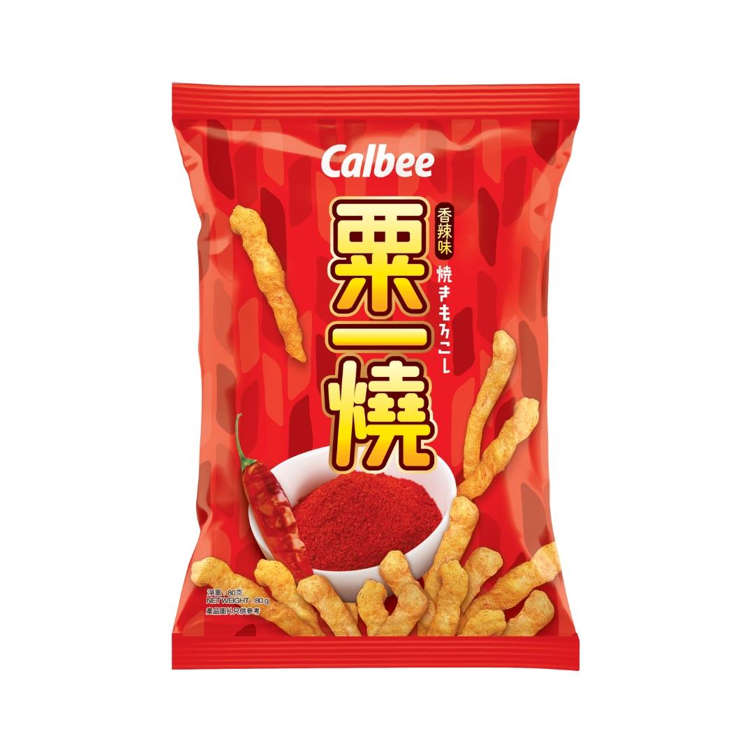 (Case) Calbee Hot & Spicy Flavoured Grill-A-Corn 卡樂B 香辣味粟一燒 80g*20