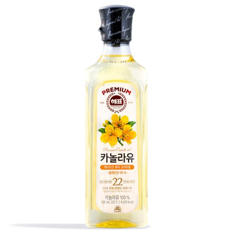 (Case) Sajo Haepyo Premium Canola Oil 카놀라유 500ml*20