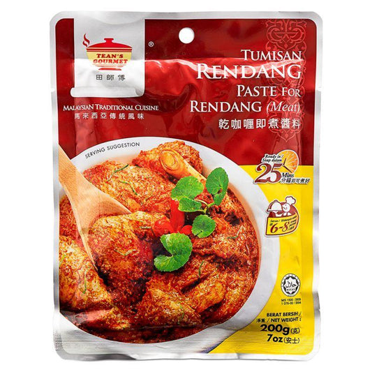 (Case) Tean's Gourmet Tumisan Rendang Paste for Rendang (Meat) 田師傅 乾咖喱即煮醬料 200g*12*4