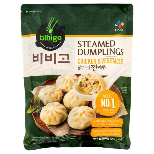 ❄️ CJ Bibigo Steamed Dumplings (Chicken & Vegetable) 닭고기찐만두 15 x 560g