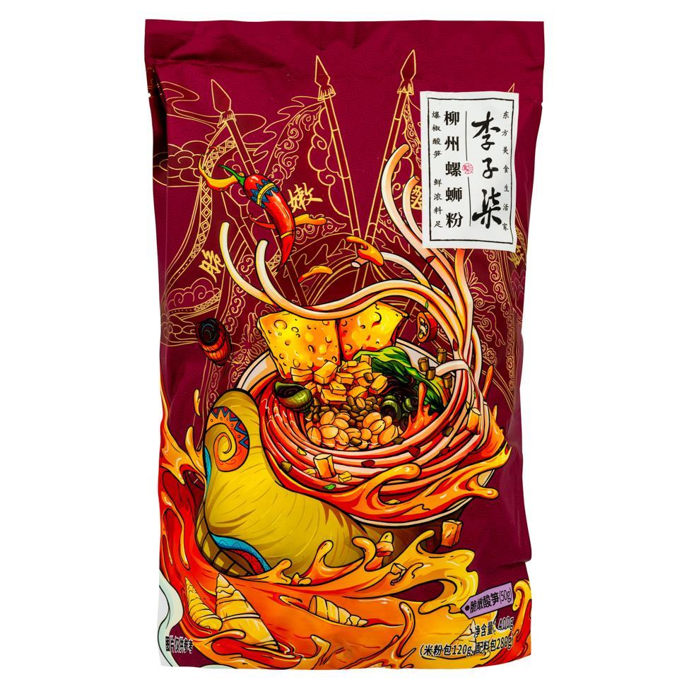 (Case) Li Zi Qi Artificial Snail Vermicelli (Pepper & Sour Bamboo Shoot Flavour) 李子柒 柳州螺螄粉 (爆椒酸筍) 400g*20