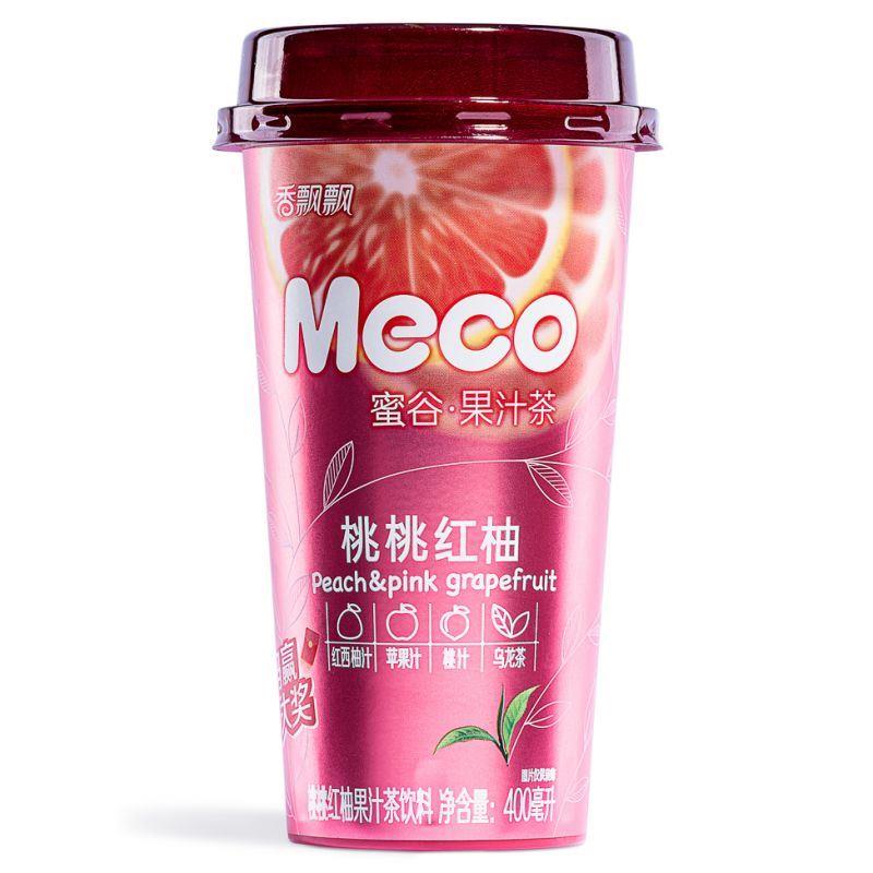 (Case) Xiang Piao Piao Meco Peach Grapefruit Tea 香飄飄 蜜谷果汁茶 (桃桃红柚) 400ml*15