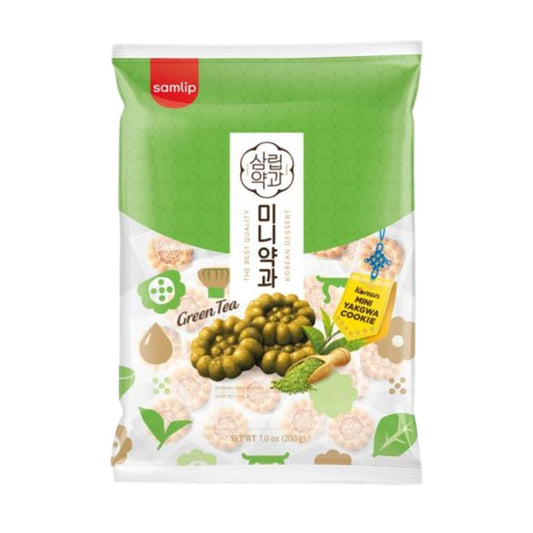 Samlip Mini Yakgwa Cookie (Green Tea) 삼립약과 미니약과 녹차맛 20 x 200g