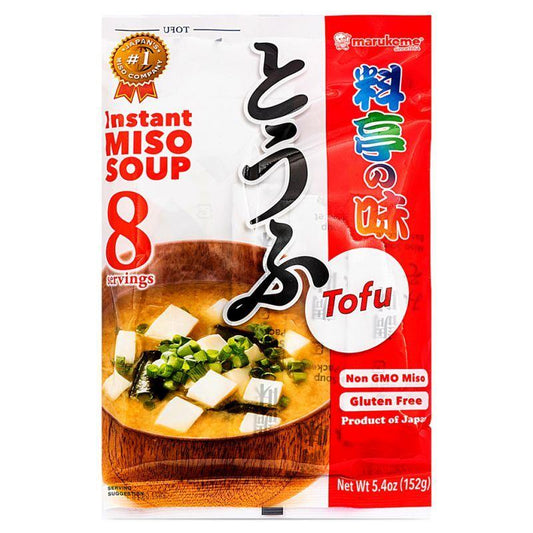 (Case) Marukome Instant Miso Soup (Tofu & Wakame Seaweed) とうふ 152g (8 pcs)*10