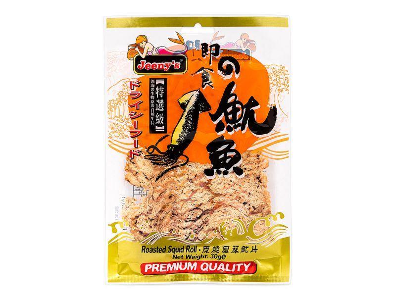 (Case) Jeeny's Roasted Squid Roll 特選級原燒風琴魷魚片 30g*30