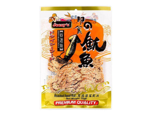 (Case) Jeeny's Roasted Squid Roll 特選級原燒風琴魷魚片 30g*30
