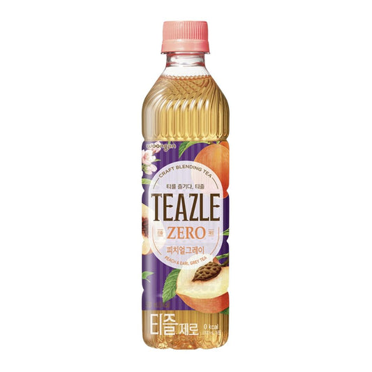Woongjin Teazle Zero Peach & Earl Grey 티즐 제로 피치얼그레이 20 x 500ml