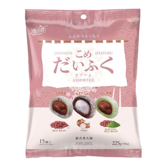Yuki & Love Assorted Rice Daifuku 雪の戀 綜合米大福 15 x 225g