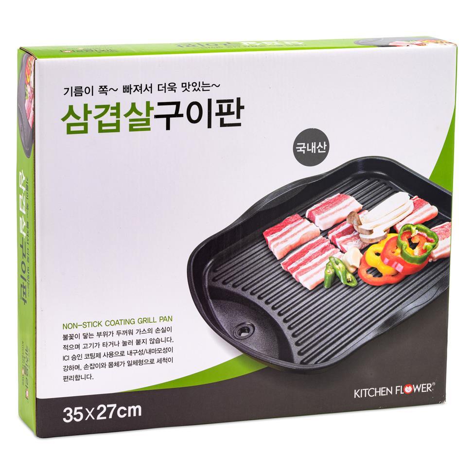 (Case) Kitchen Flower Non-Stick Coating Grill Pan *4