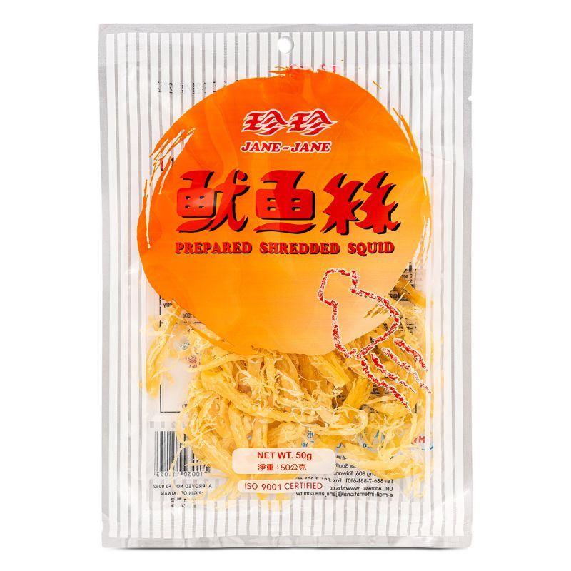 (Case) Jane Jane Prepared Shredded Squid 珍珍 魷魚絲 50g*10