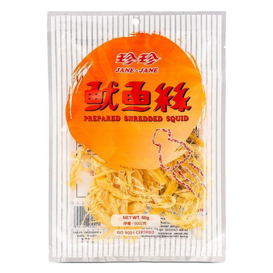 (Case) Jane Jane Prepared Shredded Squid 珍珍 魷魚絲 50g*10