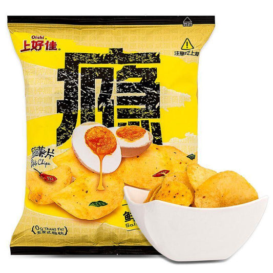 (Case) Oishi Potato Chips (Salted Egg Yolk Flavour) 上好佳 田園薯片 (鮮香鹹蛋黃味) 60g*20
