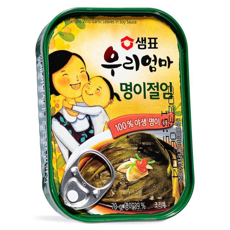 (Case) Sempio Wild Garlic Leaves in Soy Sauce 명이절임 70g*30