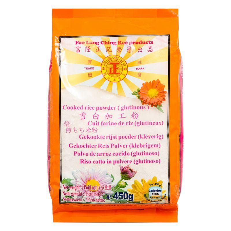 (Case) Foo Lung Ching Kee Cooked Rice Powder (Glutinous) 富隆正記 雪白加工粉 450g*32
