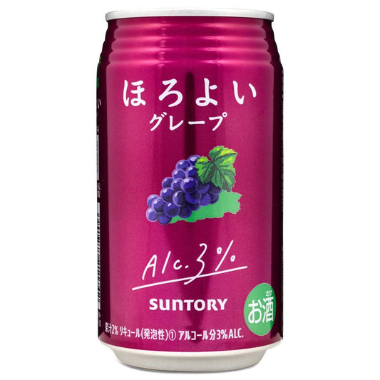(Case) Suntory Horoyoi Grape Chuhai Spritzer サントリー ほろよい グレープ (ABV 3%) 350ml*24