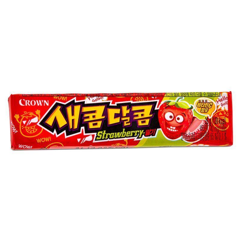 (Multi) Crown Secom-Dalcom Candy (Strawberry) 새콤달콤 (딸기) 29g*15
