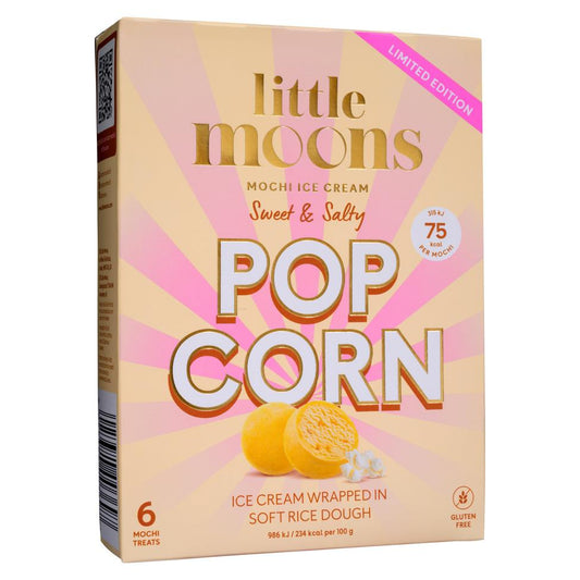 ❄️  Little Moons Mochi Ice Cream (Sweet & Salty Pop Corn) 10 x (6 x 32g)