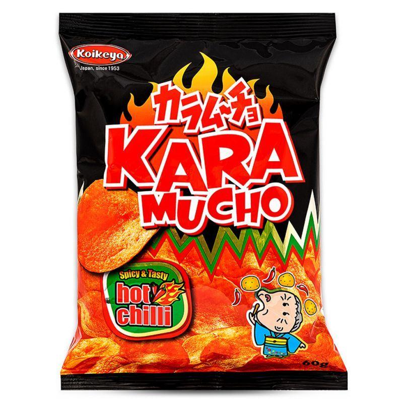 (Case) Koikeya Kara Mucho Hot Chilli Flavour Potato Crisps 60g*12