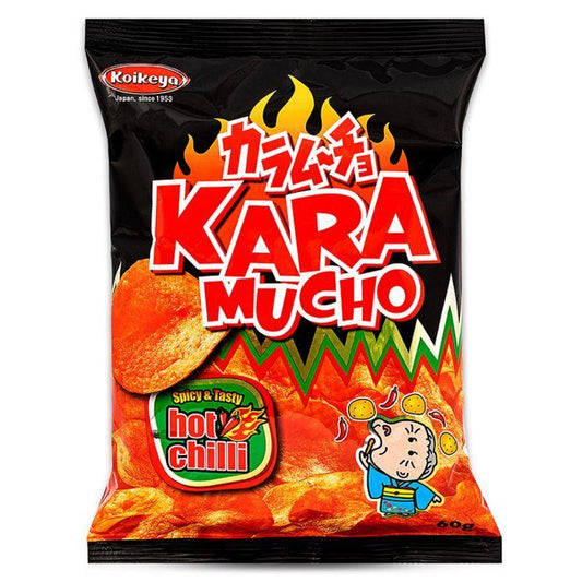 (Case) Koikeya Kara Mucho Hot Chilli Flavour Potato Crisps 60g*12