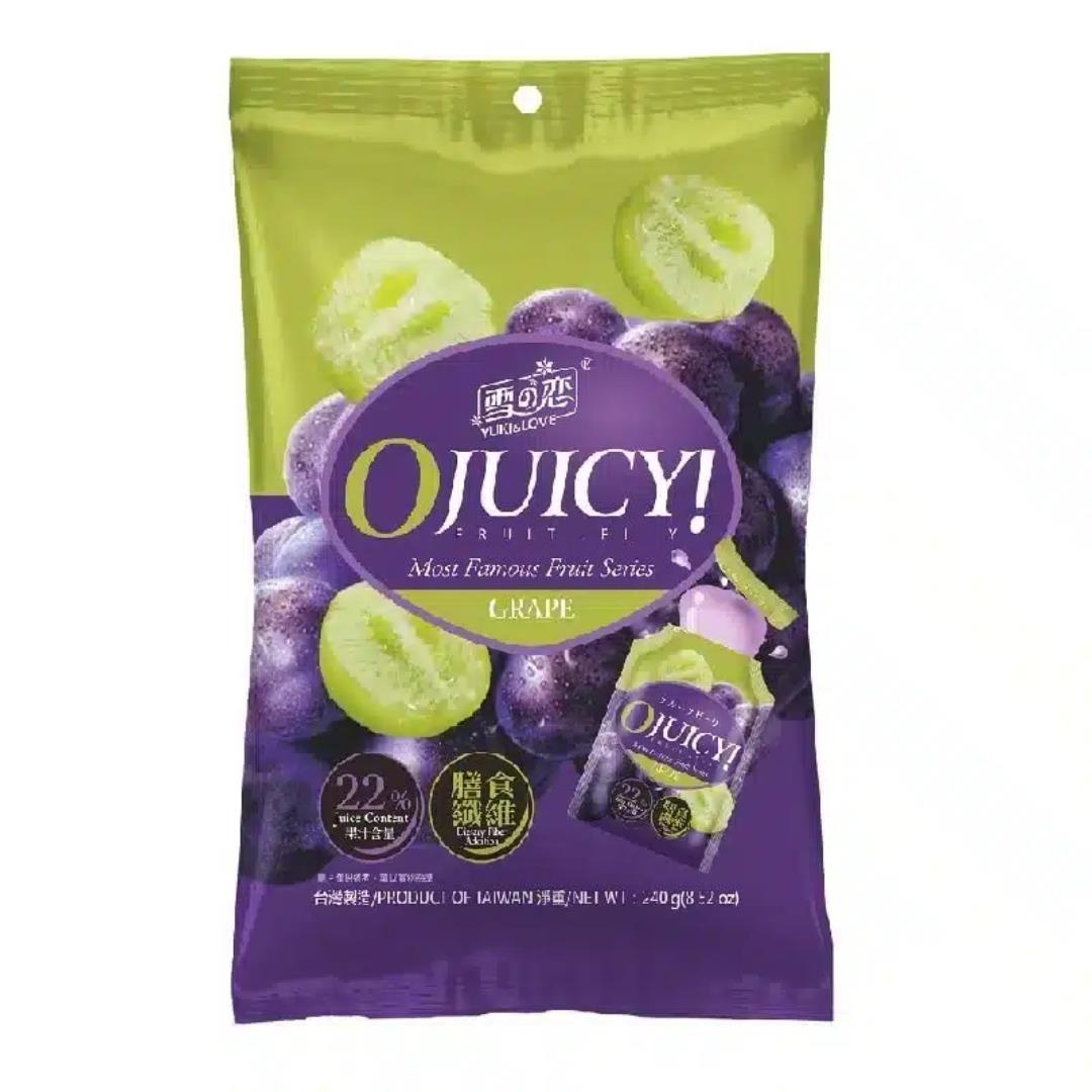(Case) Yuki & Love OJuicy! Fruit Jelly (Grape) 240g*12