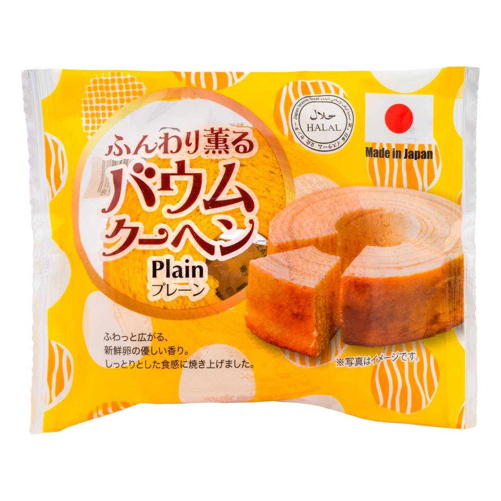 Taiyo Halal Baumkuchen (Original Plain Flavour) ふんわり薫る パウム クーヘン (プレーン) 12 x 55g