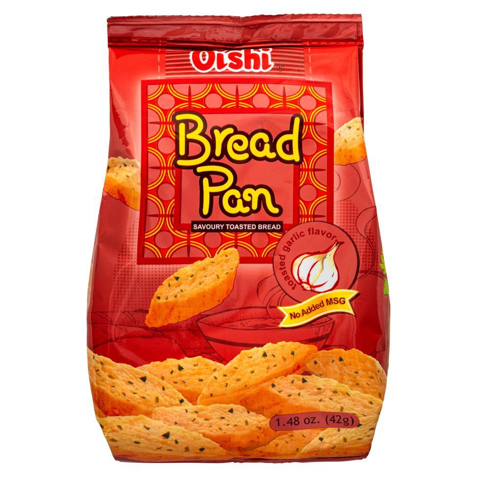(Case) Oishi Bread Pan Savoury Toasted Bread (Toasted Garlic Flavour) 42g*60