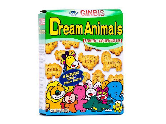 (Case) Ginbis Dream Animals Biscuits (Seaweed Flavour) 37g*12*6