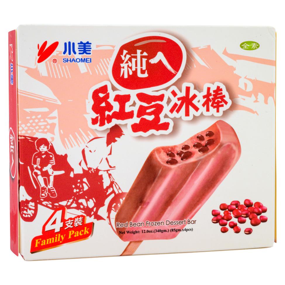 ❄️ Shaomei Red Been Frozen Dessert Bar 小美 純ㄟ紅豆冰棒 6 x 340g