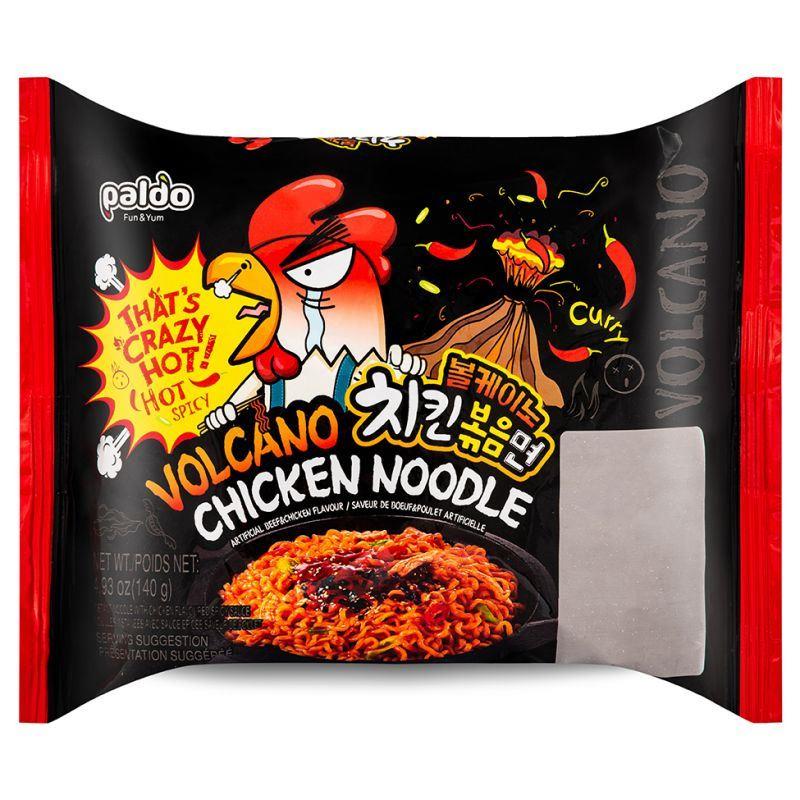 (Case) Paldo Volcano Chicken Noodle 볼케이노 치킨볶음면 140g*4*4