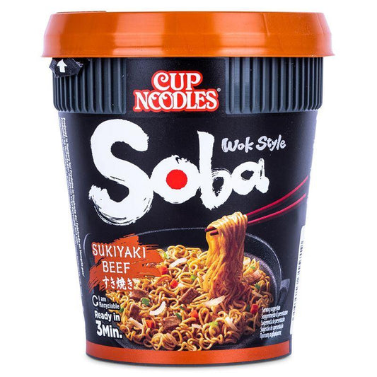 (Case) Nissin Wok Style Soba Cup Noodles (Sukiyaki Beef) 89g*8