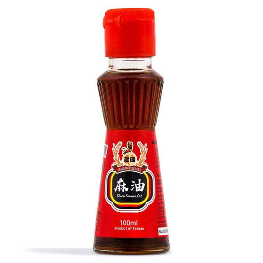 Chien Kuo Black Sesame Oil 建國獅牌 麻油 12 x 100ml