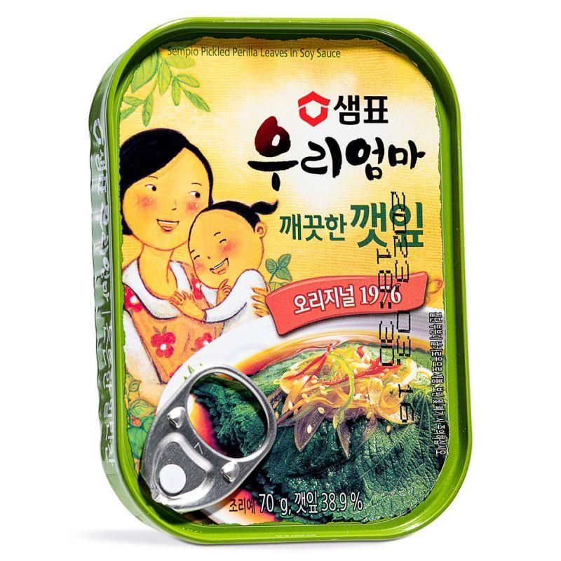 (Case) Sempio Pickled Perilla Leaves in Soy Sauce 깨끗한 깻잎 70g*30