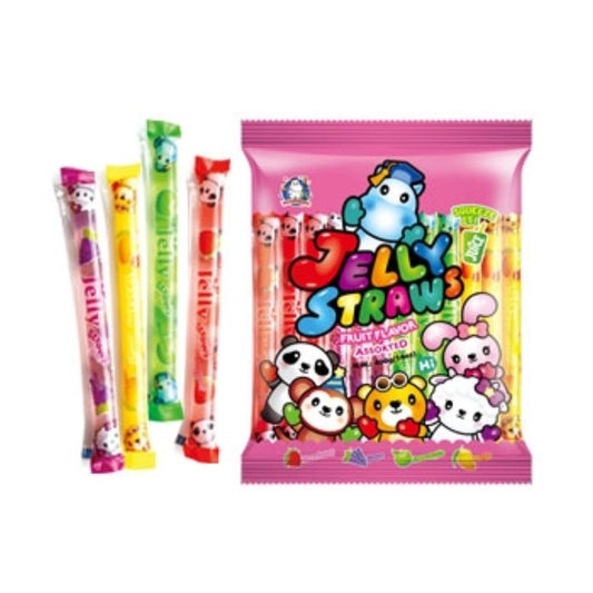 (Case) Funny Hippo ABC Fruit Flavour Jelly Straws (Assorted) 400g*20