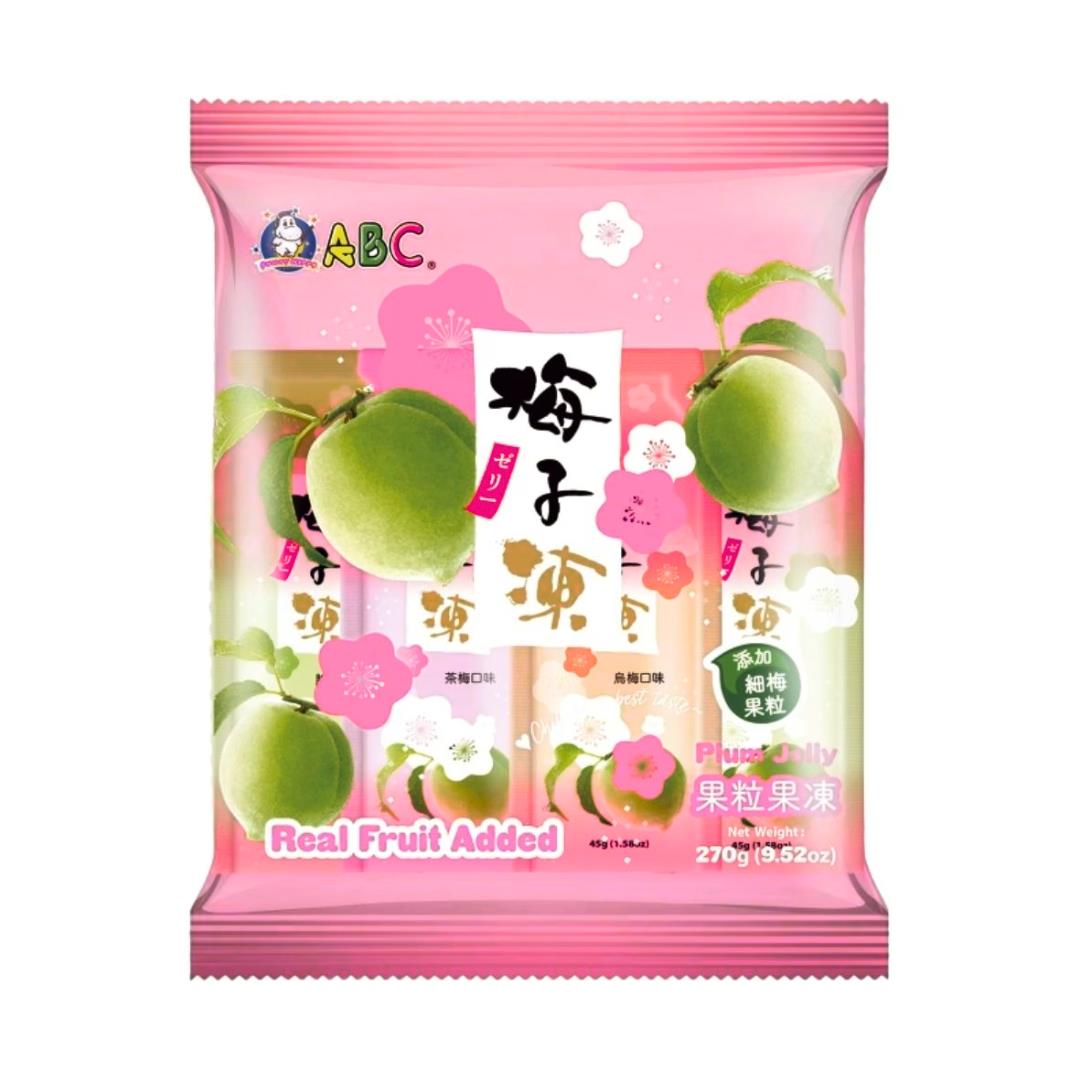 ABC Real Fruity Pouch Plum Jelly (Mixed Plum Flavour) 梅子凍 果粒果凍 (綜合梅子味道) 30 x (6 x 45g)