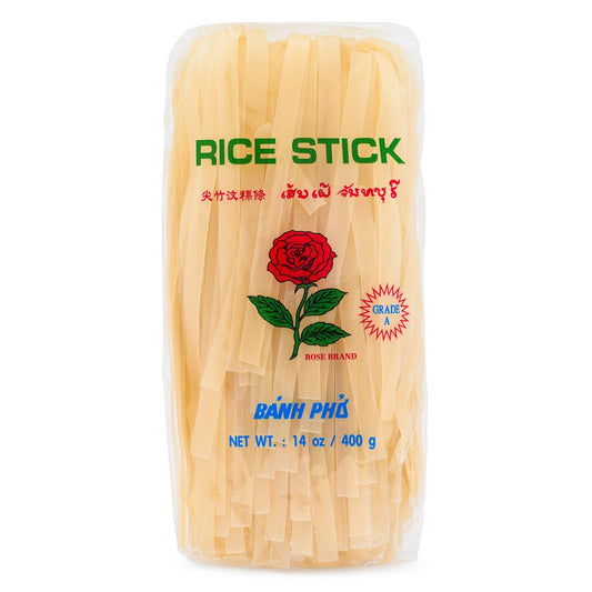 (Case) Rose Brand Rice Stick 玫瑰牌 尖竹汶粿條 (10mm) 400g*30