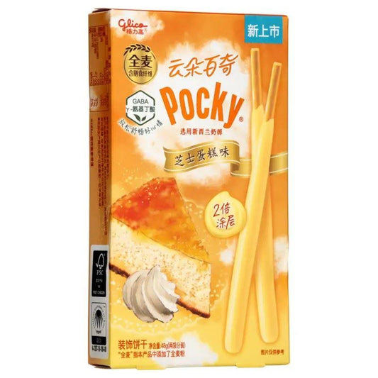 (Case) Glico Pocky Biscuit Sticks (Cheese Cake Flavour) 格力高 雲朵百奇裝飾餅乾 (芝士蛋糕味) 48g*36