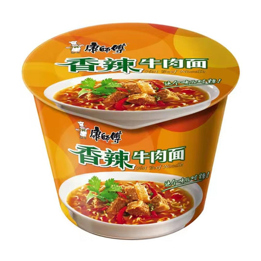 (Case) Master Kong Spicy Beef Flavour Instant Noodle (Bowl) 康師傅 香辣牛肉麵 (碗) 117g *12