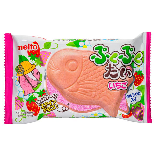 (Multi) Meito Pukupuku Tai Monaka Fish Shape Wafer (Strawberry) 16.5g*10