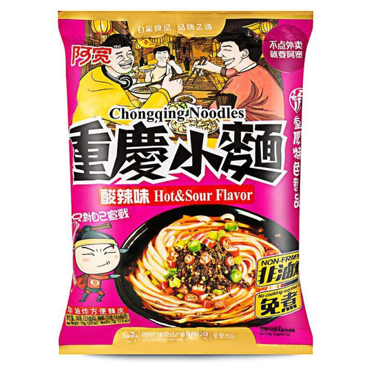 Bai Jia Chongqing Noodles (Hot & Sour Flavour) 白家阿寬 重慶小麵 (酸辣味) 20 x 110g