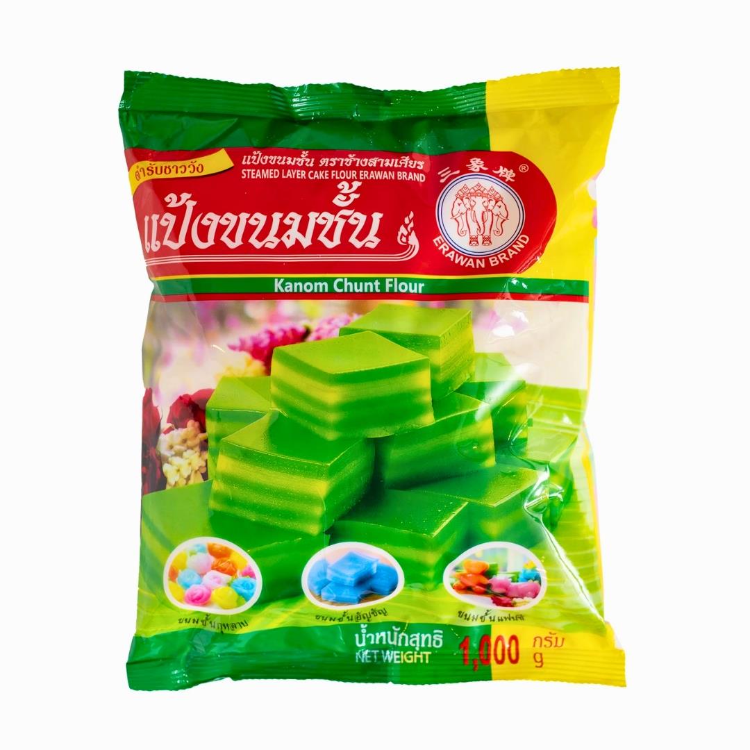 Erawan Brand Thai Steamed Layer Cake Flour (Kanom Chunt) 10 x 1kg