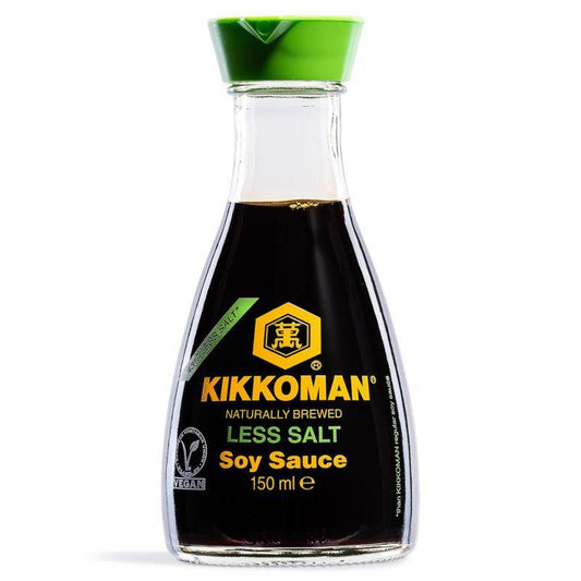 (Case) Kikkoman Naturally Brewed Less Salt Soy Sauce (Dispenser) 萬字 減鹽醬油 150ml*6