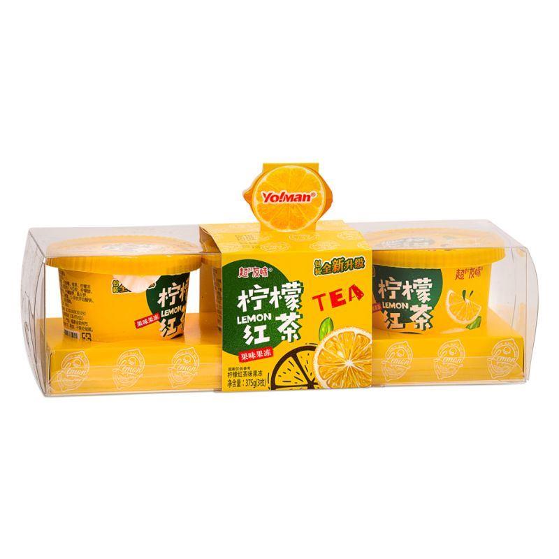 (Case) Yo! Man Lemon Tea Flavour Jelly 超友味 檸檬紅茶味果凍 375g *18