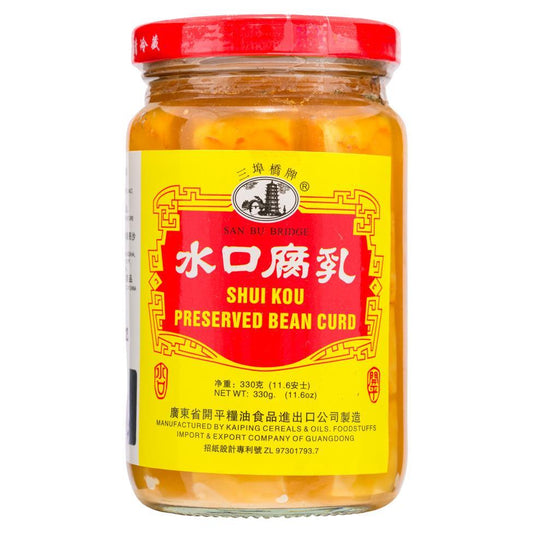 (Case) San Bu Bridge Shui Kou Preserved Bean Curd with Chilli 三埠橋牌 水口辣腐乳 330g*36